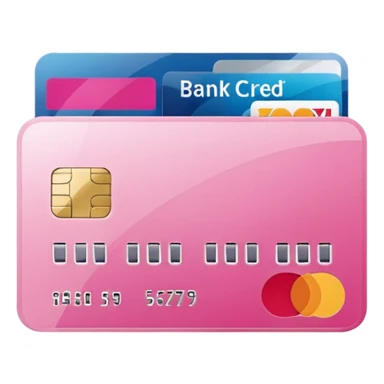 mix pink and white bank and credit card sticker