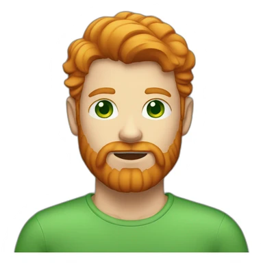 Ginger guy with ginger beard and green eyes sticker