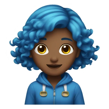 Girl with blue hai sticker