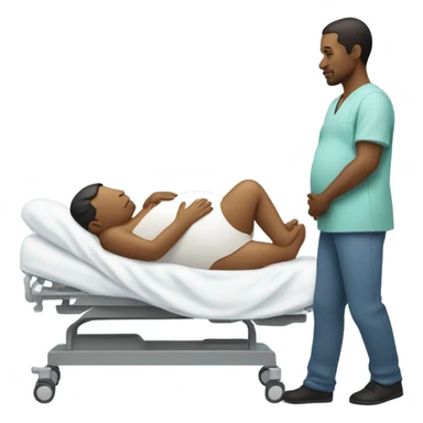 pregnant man giving birth to ... another pregnant man sticker