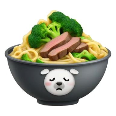 beef noodles with broccoli sticker