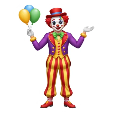circus clown full body sticker