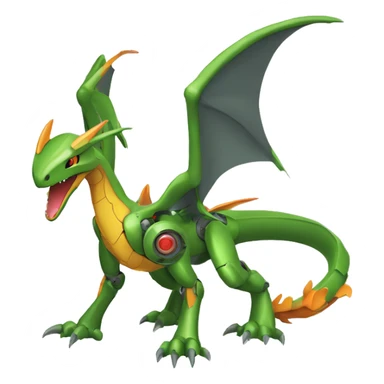 Mechanical Flygon-dragon-Charizard-raptor-Medabot-Mecha full body sticker