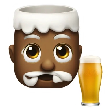 Bière avec un visage saoule  sticker