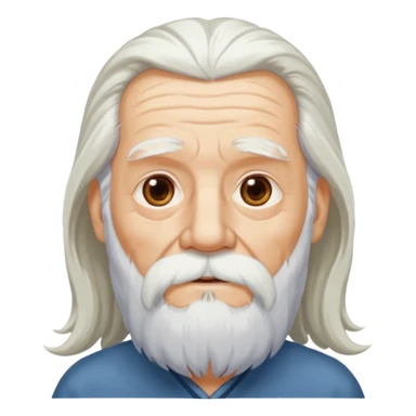 elderly man long hair and long bearded sticker