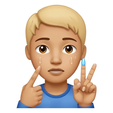 🥲 and 🖕🏼 sticker