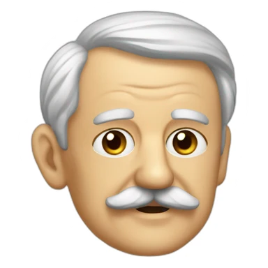 Old president of spain monocle and mustache  sticker
