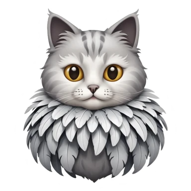 a cat in a bird shape whole  sticker