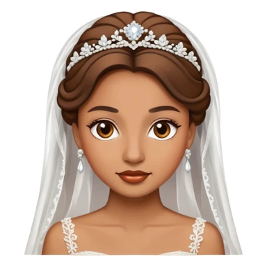 beautiful bride with light brown skin sticker
