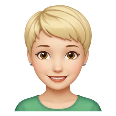 Girl with pixie cut sticker