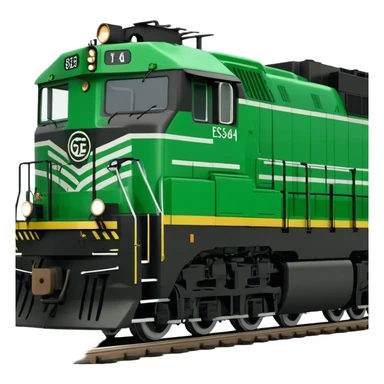 Locomotive (Freight) - GE ES44AC (Model Year: 2021) (Iconic colour: Green and black) sticker