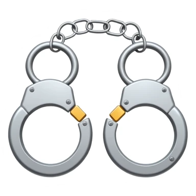 cracking handcuffs with little effects of cracks super minimalistic sticker