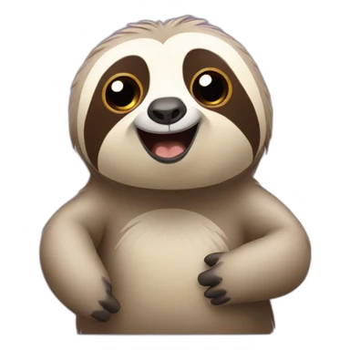 sloth being sassy sticker