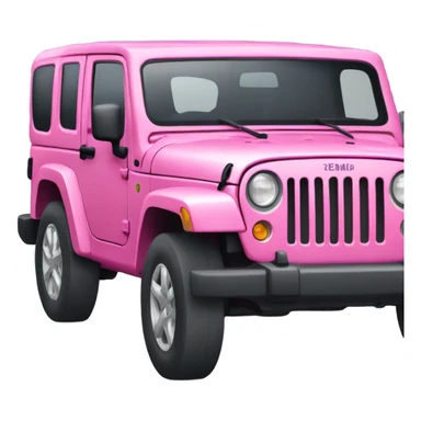 Pink 4 door jeep  sticker