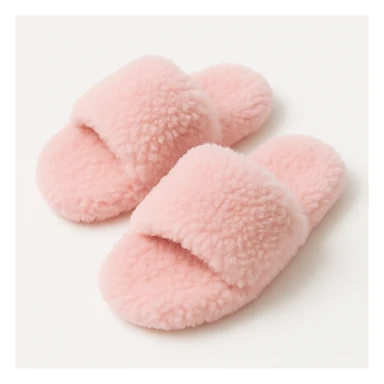 pink fluffy slippers sticker