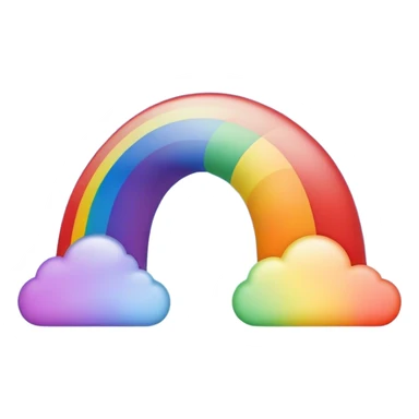 Cinematic Realistic Rainbow Emoji, Arching gracefully across the sky, with soft, glowing hues of red, orange, yellow, green, blue, indigo, and violet blending seamlessly into one another. The rainbow feels like a hopeful promise, gently illuminating the sky with a warm, uplifting glow. Soft glowing outline, capturing the essence of joy, hope, and vibrant color in a stunning rainbow! sticker