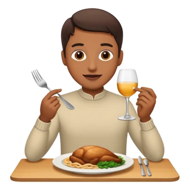 PERSON HAVING DINNER sticker