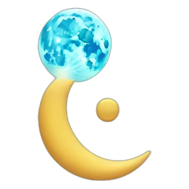 muon particle being shot to the moon sticker