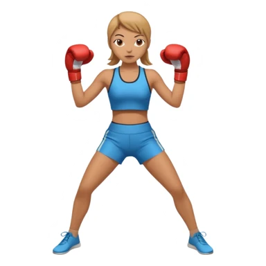 girl boxing with shirt on full body yoga outfit sticker