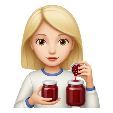 The girl with the jam sticker