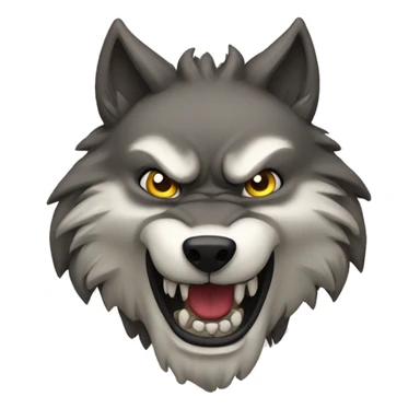 ferocious wolf sticker