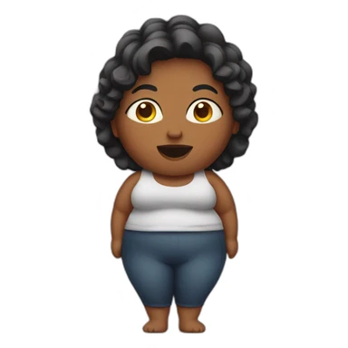 obesity femme sticker