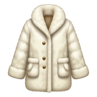 Ivory fur coat sticker