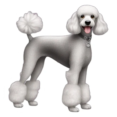 Dog Standart Poodle full body sticker