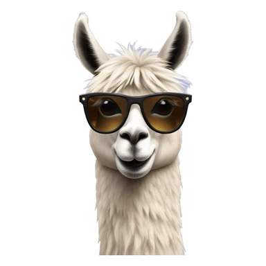 llama with sunglasses sticker