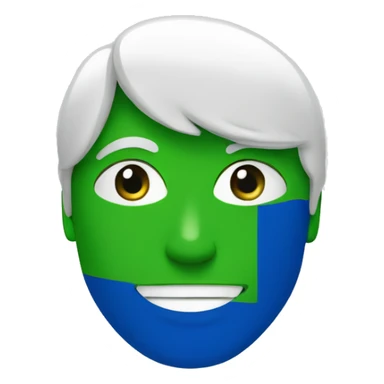 Una bandera con colores verde blanco azul sticker