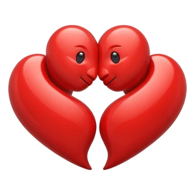 Deux coeur qui se font un calin  sticker