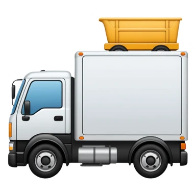 make a shipping truck emoji no colors just black outline of it and white background sticker