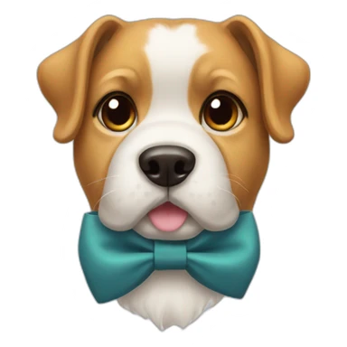 Dog wearing a bow tie  sticker