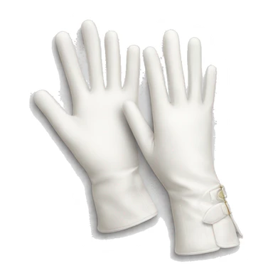 white elegant short gloves sticker