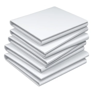 three white papers with text sticker