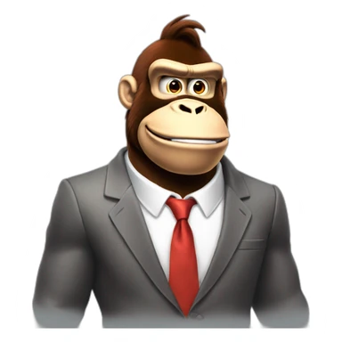 donkey kong wearing a suit sticker