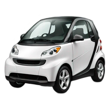 smart for two white sticker