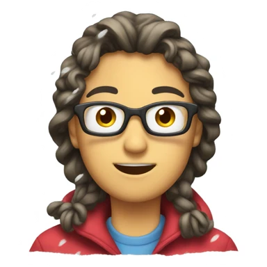 Snow falling outside the window sticker