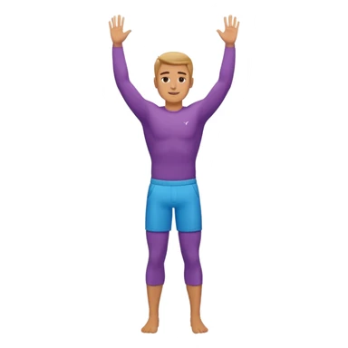 fullbody naked fit nude man hands up sticker