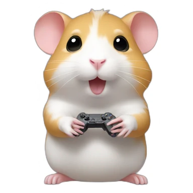 hamster playing ps5 sticker