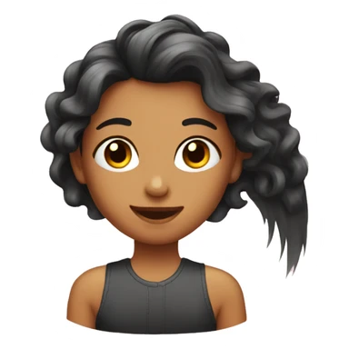 Girl getting haircut sticker