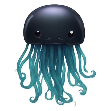 Black jellyfish sticker