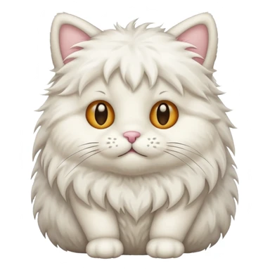 White teddy cat sticker