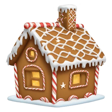 Gingerbread house with stars sticker