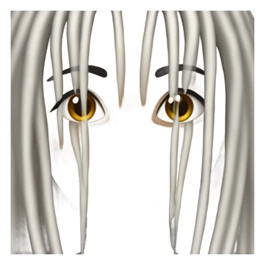 black woman with long black braids and lashes sticker