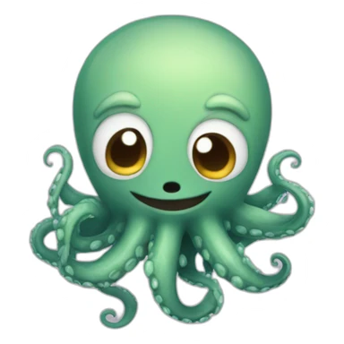 Cute kraken male loving  sticker