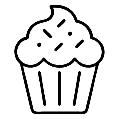 cupcake with pink icing and sprinkles sticker