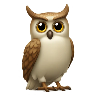 Hibou avec une lettre dans la bouche sticker