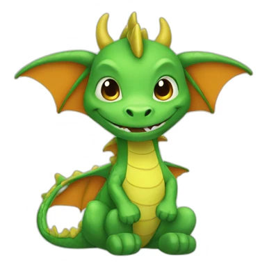 Little dragon with giant socks sticker