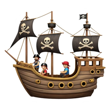 simple small Pirate Ship Ride  sticker